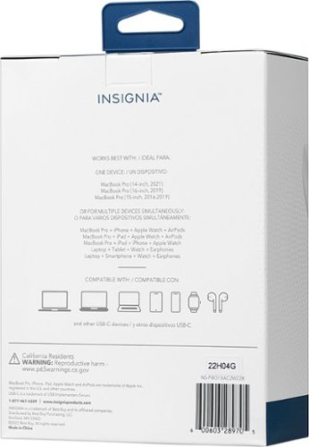 Insignia™ 100W 4-Port USB and USB-C Desktop Charger Kit for MacBook Pro, Smartphone, Tablet and More - White SHOP ONLINE
