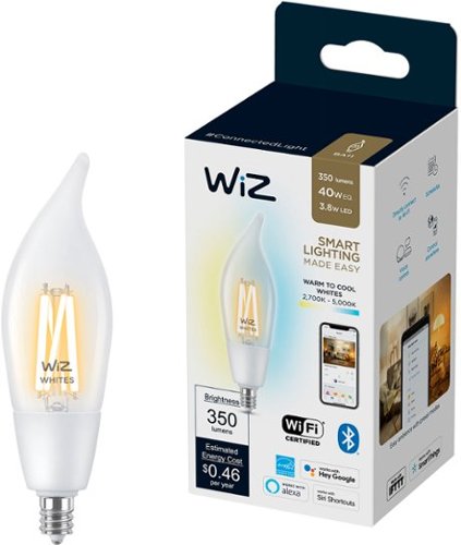 

WiZ - E12 Candle Wi-Fi Smart LED Bulb - Tunable White