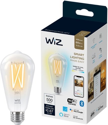 

WiZ - ST19 Wi-Fi Smart LED Bulb - Tunable White