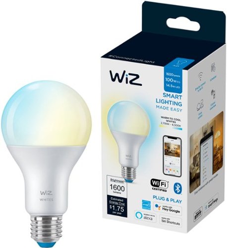 WiZ - A21 Wi-Fi Smart LED Bulb - Tunable White