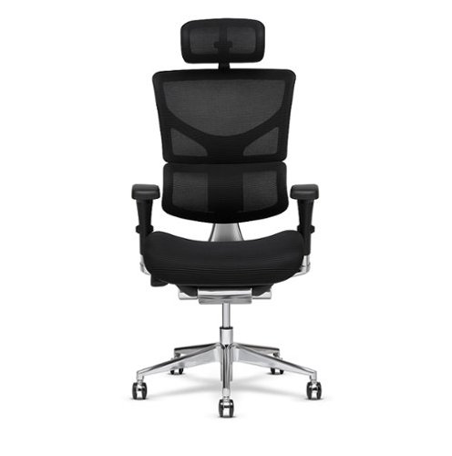 X-Chair - X3 Wide Seat M-Foam Management Chair with Headrest - Black