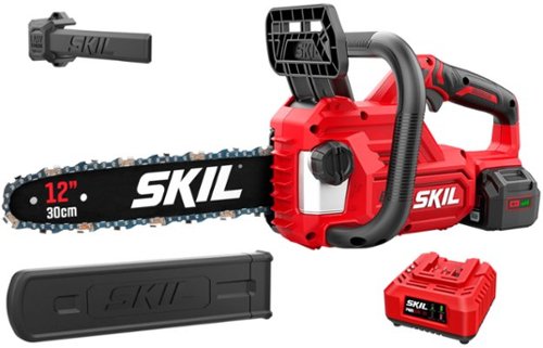 Skil - PWR CORE 20 20-Volt 12-Inch Cordless Brushless Chainsaw (1 x 4Ah Battery and 1 x Charger) - Red/black