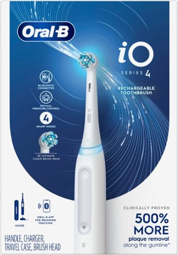 Oral-B iO Series 4 Rechargeable Electric Toothbrush w/Brush Head - White BUY ONLINE