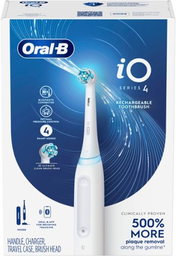 Oral-B iO Series 4 Rechargeable Electric Toothbrush w/Brush Head - White BUY IN EUROPE