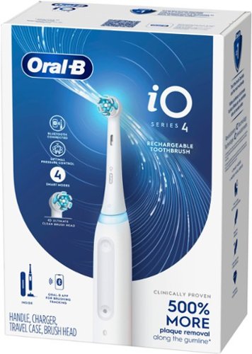Oral-B iO Series 4 Rechargeable Electric Toothbrush w/Brush Head - White BUY IN SINGAPORE