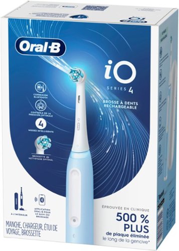 Oral-B iO Series 4 Rechargeable Electric Toothbrush w/Brush Head - Icy Blue BUY IN AUSTRALIA