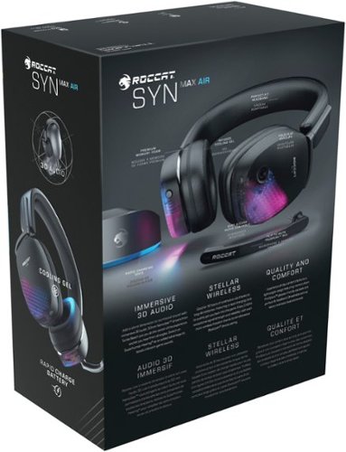 ROCCAT SYN Max Air Wireless Gaming Headset for PC - Black BUY IN SINGAPORE