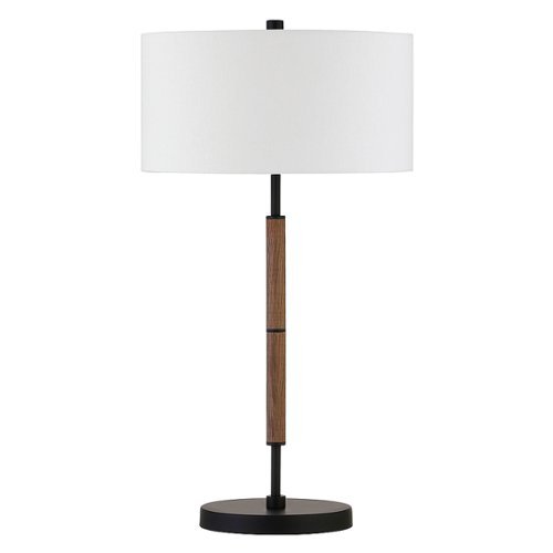 Camden&Wells - Simone Table Lamp - Blackened Bronze/Rustic Oak