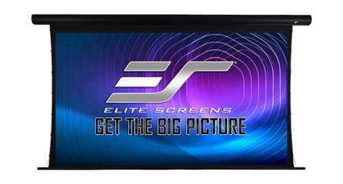 Elite Screens - Saker Tab-Tension Cinegrey 140" Home Theater Motorized Projection Screen - Black