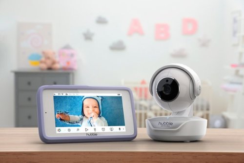 Hubble Connected Nursery Pal Premium with Hubble Grip 5 HD Smart Baby Monitor with Pan, Tilt, Zoom and Touch Screen - White BUY IN EUROPE