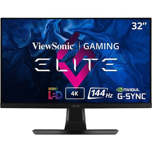 ViewSonic - ELITE XG321UG 32" IPS LCD 4K UHD G-SYNC Gaming Monitor with HDR1400 (DisplayPort, USB, HDMI) - Black