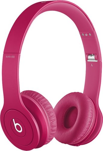 Geek Squad Certified Refurbished Beats Solo HD On-Ear Headphones - Drenched in Pink-Front_Standard 