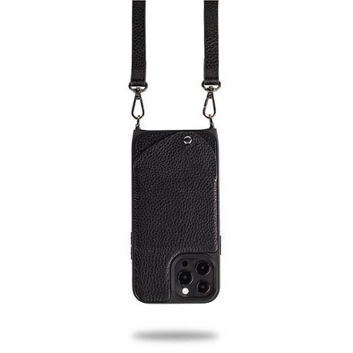Noémie - Wallet & Crossbody Strap Case for iPhone 13 Pro Max & iPhone 12 Pro Max - Black/Black