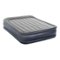 Intex - Pillow Raised Airbed Mattress with Built In Pump - Gray-Front_Standard