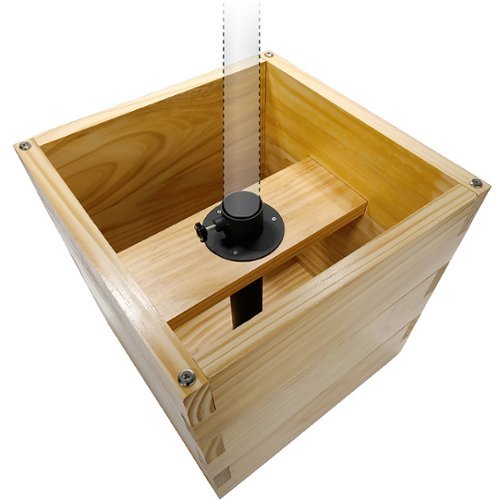 Excello Global Products 14x14 Planter Box with Light Pole Holder - Brown GLOBAL SHIPPING