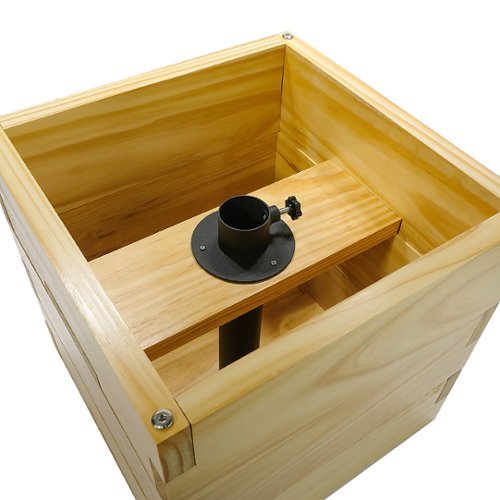 Excello Global Products 14x14 Planter Box with Light Pole Holder - Brown SHOP ONLINE