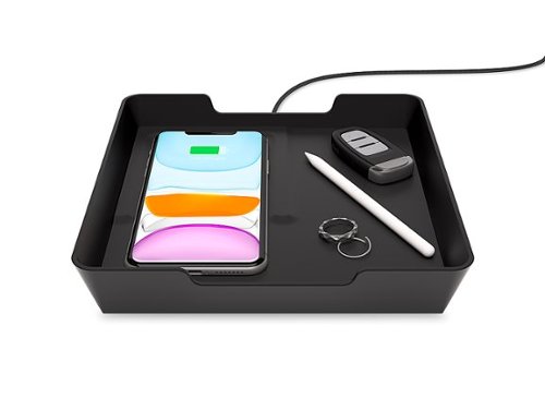 

Einova - Eggtronic Valet Tray 10W Wireless Charging Pad for Qi-enabled Devices - Black Marble