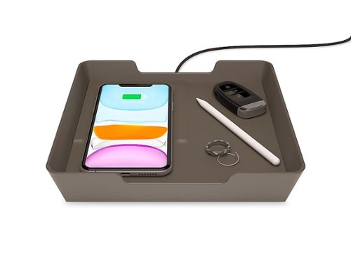 

Einova - Eggtronic Valet Tray 10W Wireless Charging Pad for Qi-enabled Devices - Bronze