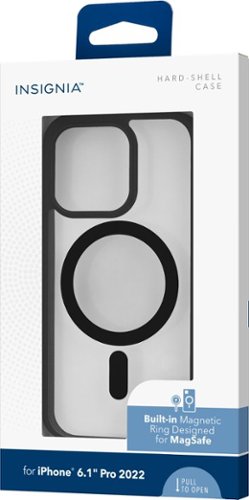 Insignia™ Hard-Shell Case with MagSafe for iPhone 14 Pro - Clear/Black GLOBAL SHIPPING