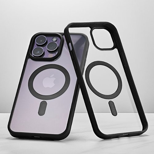 Insignia™ Hard-Shell Case with MagSafe for iPhone 14 Pro - Clear/Black BUY ONLINE