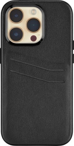 Insignia™ - Leather Wallet Case for iPhone 14 Pro Max - Black