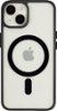 Insignia™ - Hard-Shell Case with MagSafe for iPhone 14 and iPhone 13 - Clear/Black-Front_Standard