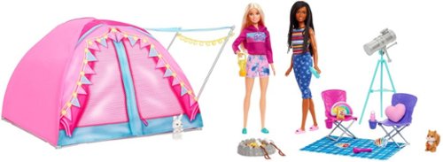 

Barbie - Let's Go Camping Tent Playset with 11.5" Dolls