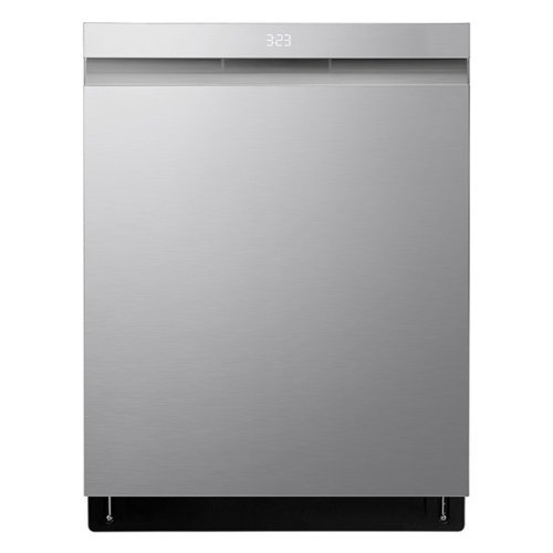 "LG - 24"" Top Control Smart Built-In Stainless Steel Tub Dishwasher with 3rd Rack, QuadWash Pro and 44dba - Stainless Steel"