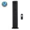 Midea - 1500W 30" Smart Tower Space Heater with Wi-Fi App and Voice Remote Control - Black-Front_Standard