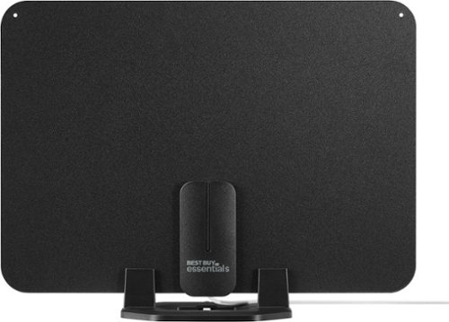 Best Buy essentials™ - Amplified Ultra-Thin Indoor HDTV Antenna - Black
