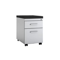Steelcase - TS Series Mobile File Cabinet with Cushion - Platinum Metallic