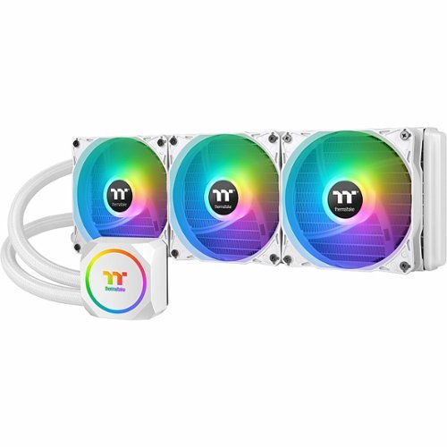 Thermaltake - TH360 ARGB Motherboard Sync Snow Edition All-in-One Liquid Cooling System 360mm High Efficiency Radiator CPU Cooler