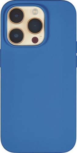  Insignia™ - Liquid Silicone Case with MagSafe for iPhone 14 Pro - Blue