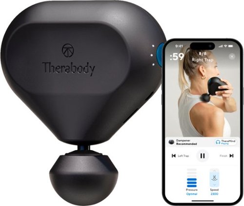  Therabody - Theragun mini (2nd Gen) Bluetooth + App Enabled Portable Massage Gun &amp; 30% Lighter (Latest Model) - Black