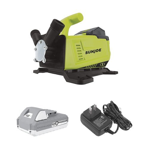 

Sun Joe - 24-Volt iON+ Cordless 5.0-GPM Transfer Pump Kit w/2.0-Ah Battery and Charger
