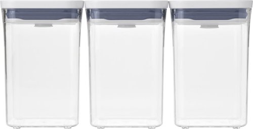 OXO - GG 3-PC Small Square Short Pop Container Set - Clear