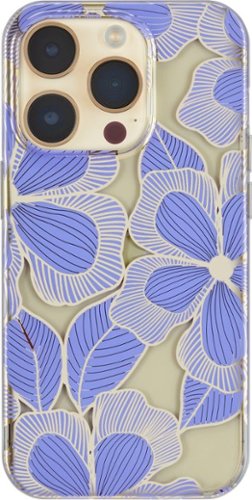 Insignia™ - Hard-Shell Case for iPhone 14 Pro Max - Purple Flower