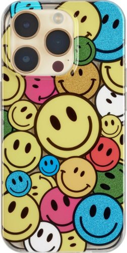 Insignia™ - Hard-Shell Case for iPhone 14 Pro Max - Smiley Face