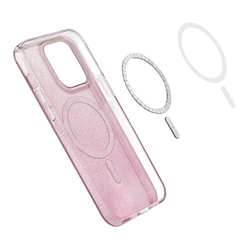 Insignia™ Hard-Shell Case with MagSafe for iPhone 14 Pro Max - Rose Gold Gradient Glitter SHOP ONLINE