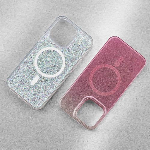 Insignia™ Hard-Shell Case with MagSafe for iPhone 14 Pro Max - Rose Gold Gradient Glitter BUY ONLINE