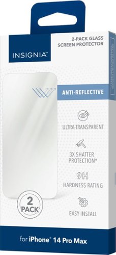 Insignia™ Anti-Reflective Glass Screen Protector for iPhone 14 Pro Max (2-Pack) - Clear SHOP ONLINE