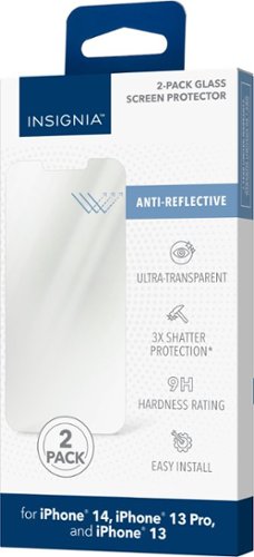 Insignia™ Anti-Reflective Glass Screen Protector for iPhone 16e, 14, 13, and 13 Pro (2-Pack) - Clear SHOP ONLINE
