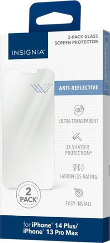 Insignia™ Anti-Reflective Glass Screen Protector for iPhone 14 Plus and 13 Pro Max (2-Pack) - Clear SHOP ONLINE