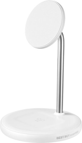 Best Buy essentials™ 2-in-1 7.5W Magnetic Wireless Charger for iPhone 15/14/13/12 series + AirPods - White BUY IN AUSTRALIA