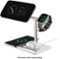 Insignia™ - 4-in-1 15W Wireless Charger with MagSafe for iPhone 15/14/13/12 series + Apple Watch + AirPods + other Devices - Silver-Front_Standard