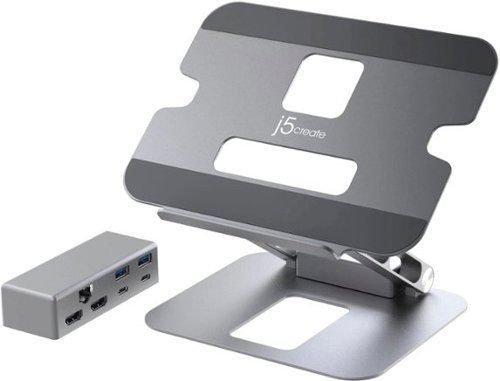 j5create Multi-Angle Dual HDMI Docking Stand - Silver WORLDWIDE DELIVERY