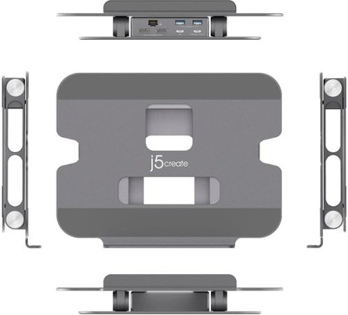 j5create Multi-Angle Dual HDMI Docking Stand - Silver GLOBAL SHIPPING