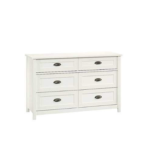 Sauder - County Line 6 Drawer Dresser - Soft White