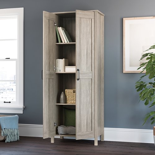 Sauder - Spring Maple 2-Door Storage Cabinet - Gray