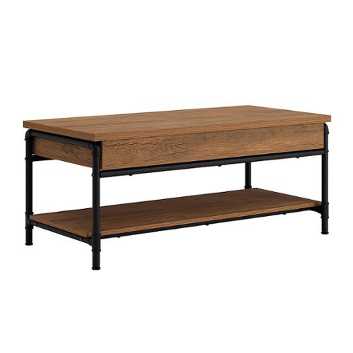 Sauder - Iron City Lift Top Coffee Table - Brown/Black